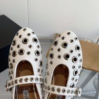 ALAIA eyelet-detailed Mary Jane flat ballet shoes casual slip-on pump size35-40 - 图片 6