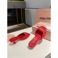 COD lambskin 缪缪 Miu kitten heel slide mules summer heel sandal slipper size35-41 5.5cm height - 图片 2