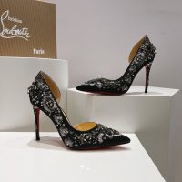 Christian Louboutin pointed heel pump slip-on embroidered heel sandal wedding shoes size35-42 10cm - 图片 6