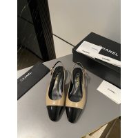 Chanel kitten-heel slingback pump flat ballerina shoes size 35-40
