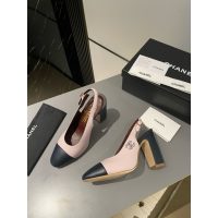 Chanel two-tone block heel pump slingback size 35-40
