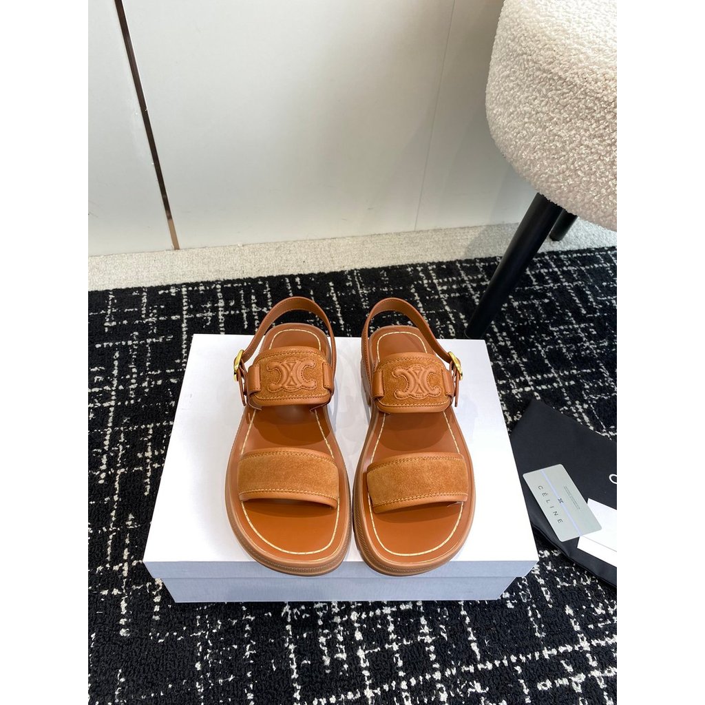 ph-11134201-820lh-mqspstef9kp9bd.jpg Celine ladies platform buckle sandal vintage sandal beach sandal summer shoes size35-42 - 图片 1