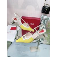 Roger RV kitten heel slingback pump banquet party shoes summer dress shoes size35-40 - 图片 4