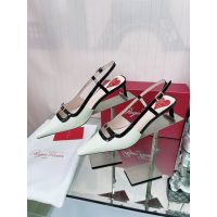 Roger RV kitten heel slingback pump banquet party shoes summer dress shoes size35-40 - 图片 6