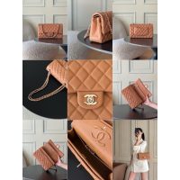 caviar chanel classic shoulder double flap bag-brown lavender burgundy