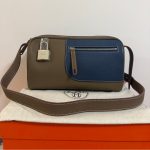 Hermes men's etaupe shoulder crossbody messneger bag-full handmade boutique package