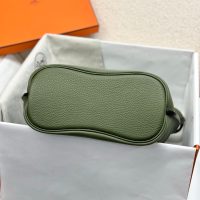 Hermes so kelly 22 shoulder hobo bag SHW -vert olive calfskin full handmade boutique inclusion