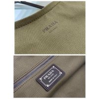 Olive Prada route large Tote Bag with cargo pocket