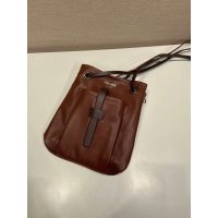 Burgundy Prada Small Tote bag with cargo pocket
