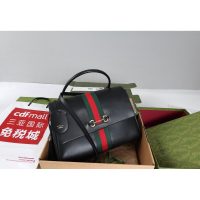 Gucci Paparazzo top-handle handbag shoulder crossbody flap messenger bag with horsebit decoration - 图片 3