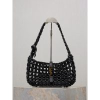 YSL wooden-bead shoulder underarm hobo tote/casual elbow bag - 图片 2