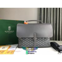 戈雅 GY Citadin vintage canvas men's flap messenger business briefcase laptop tablet handbag - 图片 6