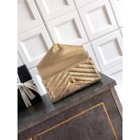 Burgundy Chanel chevron envelope clutch/woc with chain