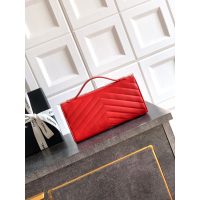 lambskin Chanel chevron envelope clutch/woc with chain