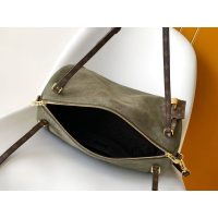 Louis Vuitton LV Express MM Khaki Suede Shoulder Bag