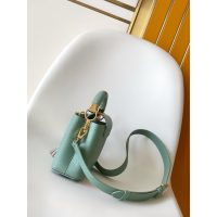 Louis Vuitton LV capucines mini top-handle handbag in grainy calfskin