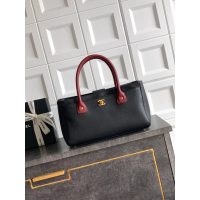 Black Chanel Cerf Tote Bag in Caviar Calfskin