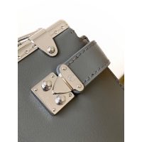 Women's Louis Vuitton LV Slim Trunk Handbag in Gray Calfskin