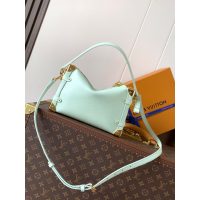 Louis Vuitton Mint Calfskin Side Trunk MM Shoulder Bag Women