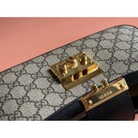 Gucci Padlock Small GG Coated Canvas Calfskin Shoulder Bag - 图片 5