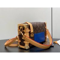 Monogram Canvas Louis Vuitton Side Trunk MM Crossbody Bag side look