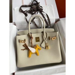 epsom hermes birkin 30 handbag with horse charm GHW full handmade/boutique inclusion
