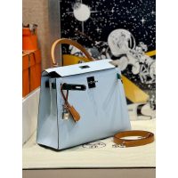 epsom Hermes kelly 25 tiop-handle handbag GHW with special horseshoe stamp full handmade