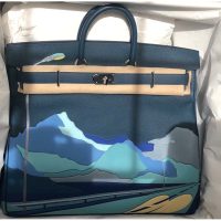 Limited Edition Hermes HAC Birkin 50 weekender Travel tote Bag PHW full handmade boutique package