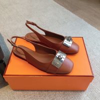 Hermes suede ballet flat slingbacks daily slip-on pump size35-42