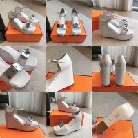 Hermes women's platform wedge sandal with kelly buckle size35-42 boutique iinclusion
