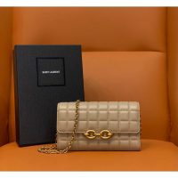 lambskin YSL le maillon envelope WOC sling crossbody cellphone cosmetic bag long wallet purse - 图片 2
