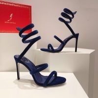 rene caovilla Cleo satin spiral stiletto sandal pump luxury designer shoes size35-42 9.5cm - 图片 2