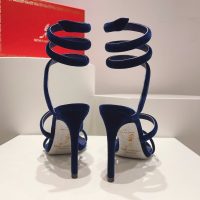 rene caovilla Cleo satin spiral stiletto sandal pump luxury designer shoes size35-42 9.5cm - 图片 4