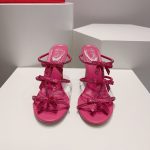 rene caovilla crystal-embellished heel sandal mules bow heel slide size35-42 9.5cm