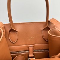 The Row margaux 12 belt shoulder tote holiday carryall handbag luggage resort beach tote - 图片 6