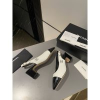 Chanel chunky heel slingback pump size 35-40 4.5CM height