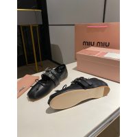 Miumiu bow-detailed Mary Jane boat shoes casual ballerine toe shoes daily pump slip-on size35-45 - 图片 2