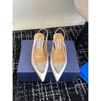 aquazzura suede kitten heel slingback pump rhinestone-detailed heel sandal size35-41 3.5 cm - 图片 3