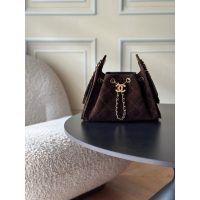 Chanel Mini 25 shoulder Hobo Bag in back Caviar