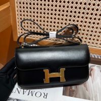 Hermes constance elan shoulder flap bag-burgundy box calfskin full handmade boutique inclusion