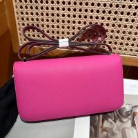 epsom Hermes constance elan shoulder flap bag full handmade boutique inclusion