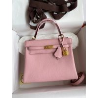 Hermes Kelly 25 handbag-Gold brownTogo calfskin GHW full handmade boutique inclusion