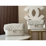 Chanel Classic Flap Shoulder Bag in quilted lambskin beige SHW