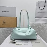 small Balenciaga women's shoulder bowling tote/casual underarm baguette with protective feet - 图片 7
