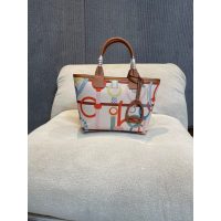 Hermes Steeple 25 canvas Tote Bag with Equestrian Print