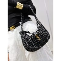 YSL wooden-bead shoulder underarm hobo tote/casual elbow bag - 图片 7