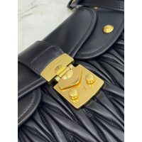 lambskin Miu miu matelasse shoulder flap saddle bag/underarm baguette with braided handle - 图片 8
