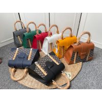 Goyard saigon structured handbag ccrossbody flap messenger bag Cambridge kelly bag wooden handle - 图片 2
