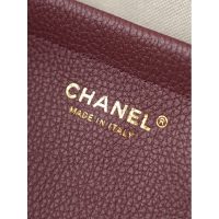 Chanel Preppy Coco Bowling Shoulder Bag-burgundy caviar calfskin