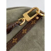 Louis Vuitton LV Express MM Khaki Suede Shoulder Bag